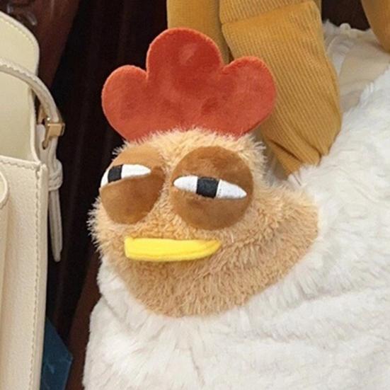 Fuzzy Chicken Purse Cute Chicken Shoulder Bag Fluffy Plush Hen Animal Prank Gift Handbag Kawaii Stuffed