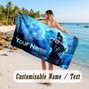 Custom Name Large Beach Towel,Central Cee Quick Absorbent Towel For Outdoor Travel Poolside