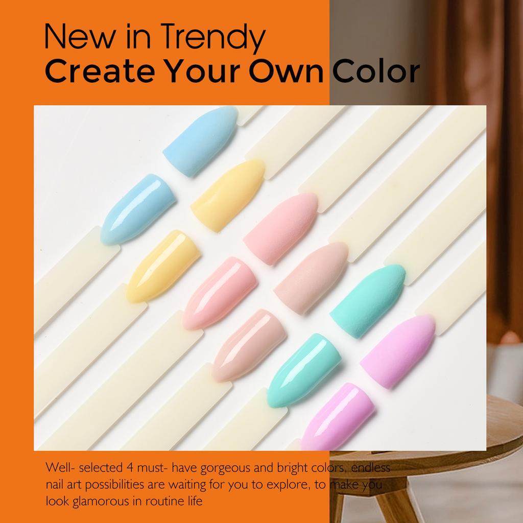 NOCIS 6 Farger Negledyppepulversett Neglekunst Dyppepulversett Hurtigtørkende Ingen UV LED Neglelakklampe Nødvendig for DIY Salong