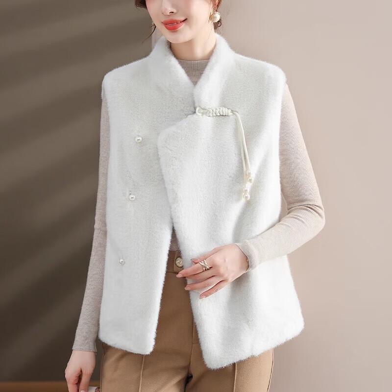 

Элегантный жилет из искусственного меха норки для женщин XL