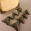 20pcs Printed Bag Corner Hardware, Retro Copper Metal Corner Protector, Wine Box Hinge Buckle Decorative Hardware  Accessories