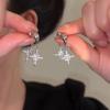 A Pair of Two-wear Zircon Star Earrings, Elegant and Fashionable, Unique Design, Simple and Versatile, High-end Earrings for Women