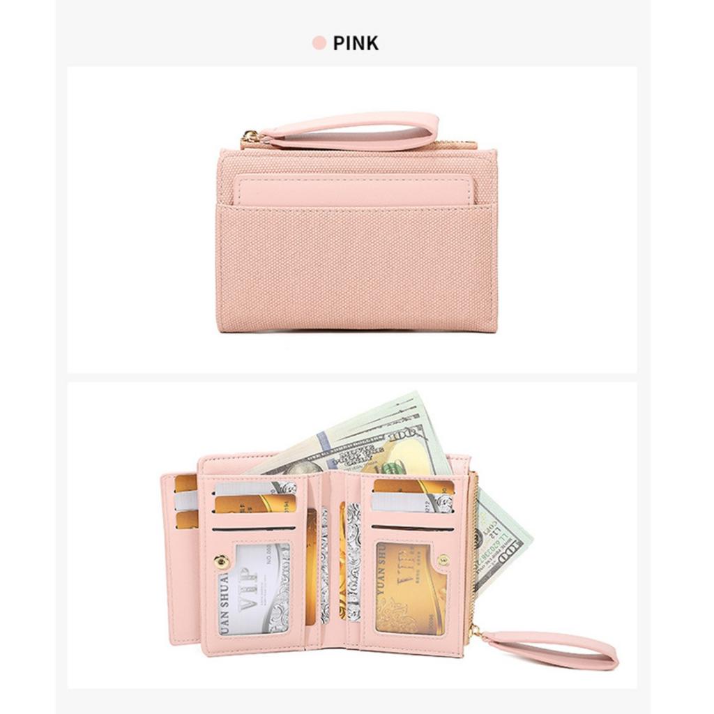 Ladies, Wallet, Double Fold, Multi Card Slot, Handbag, Small Bag, Zero Wallet