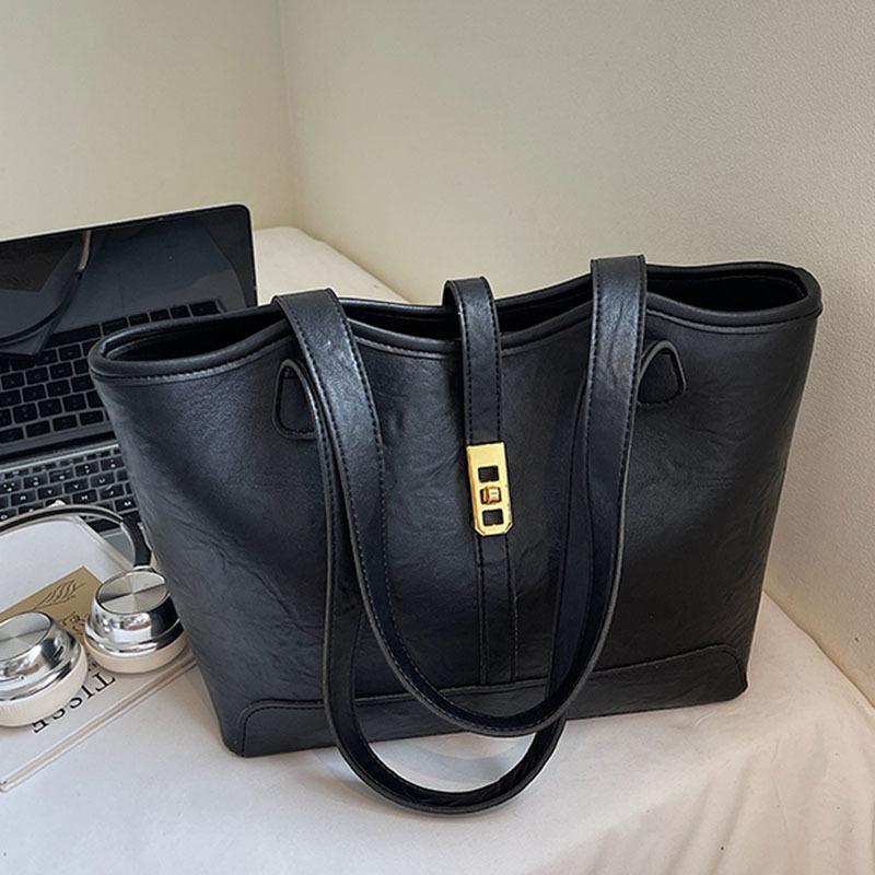 Retro nowa jesienno-zimowa torebka o dużej pojemności, elegancka, modna, casualowa torba na ramię, shopperka, trend