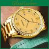 Relógio Masculino de Quartzo Estilo Coreano Com Strass Calendário Pulseira Para Uso Casual de Negócios