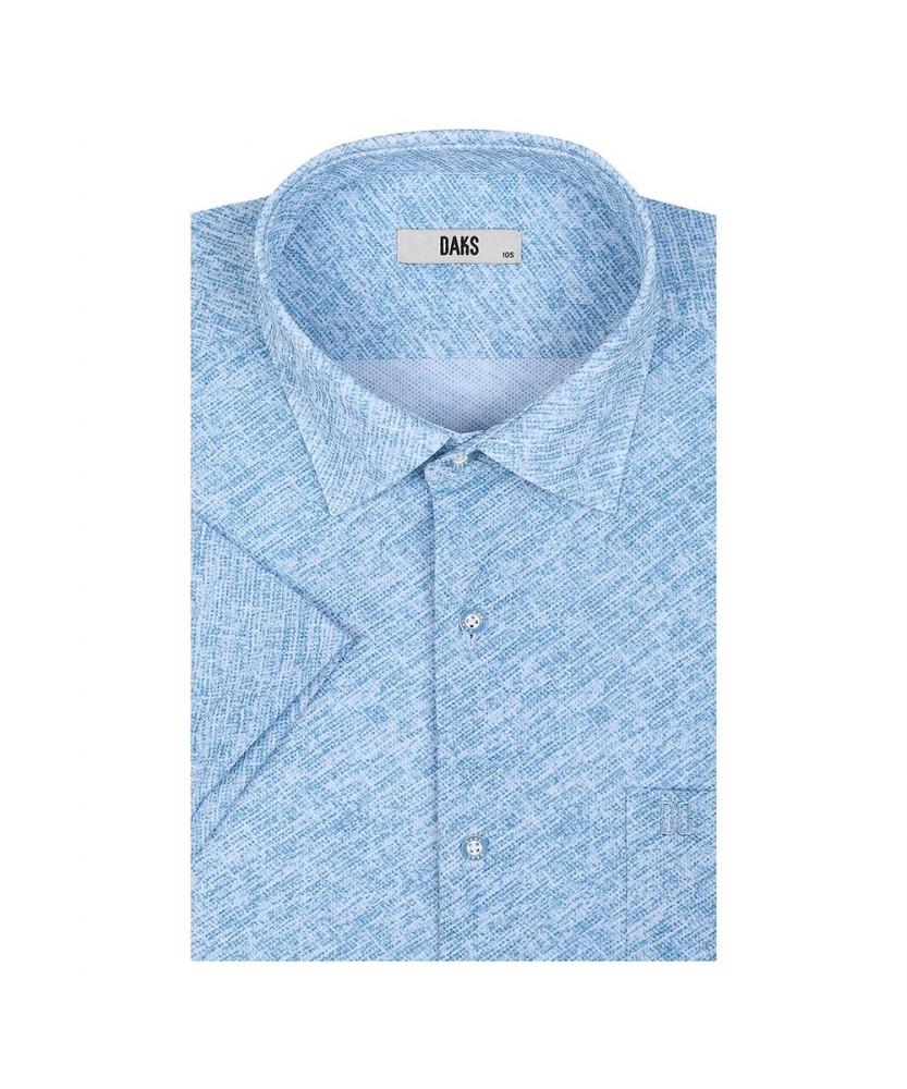 Dagseusyeocheu Polyester Blend No-Care Print Stretch Short Sleeve Shirt_Dls1Shds150B1