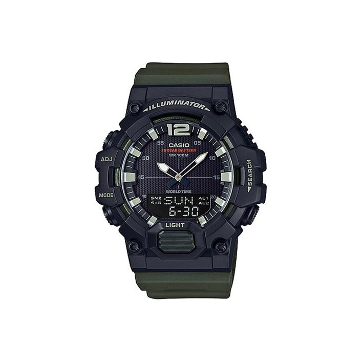 

Casio Standard Series Fashion Trend Retro Street Outdoor Sports Ten-Year Power Classic Pointer Waterproof Quartz Movement Men Watches HDC-700-3AV Jasper Strap