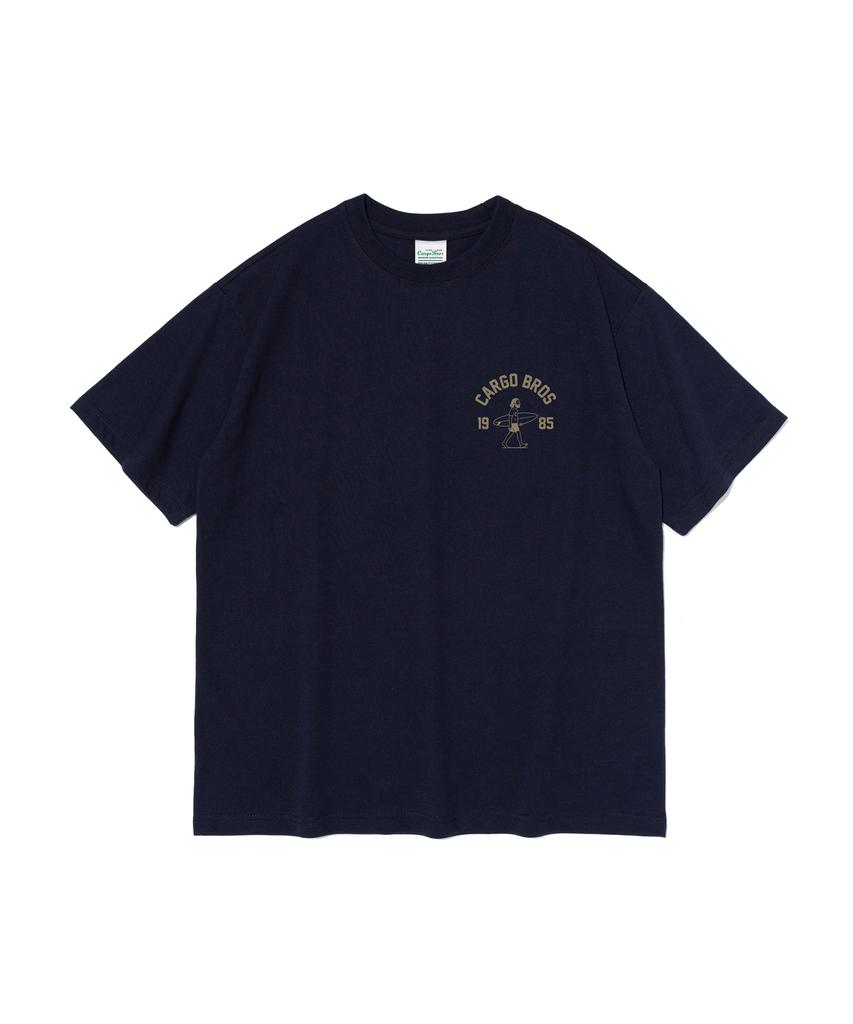 CARGOBROS Travel Surfing Rider Short Sleeve T-Shirt (Navy)