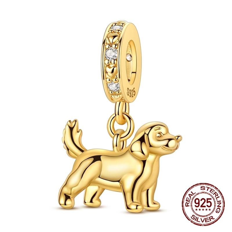 

Golden Retriever Puppy Charms Copper Dog Dangle Pendant Fit Bangle Bracelet Necklace Diy Jewelry