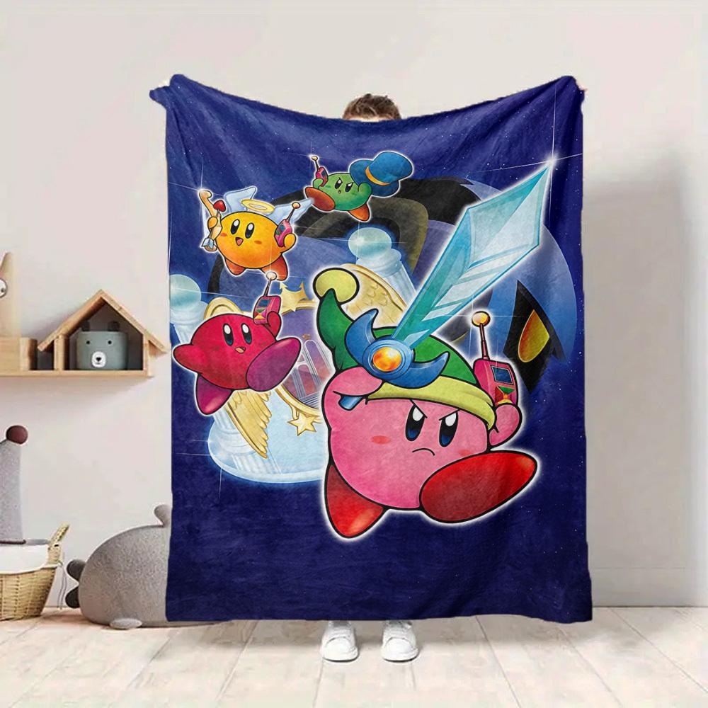 

1pc Kirby Soft Skin-Friendly Flannel with Digital Printing, Various Sizes Available for Family, Friends, Birthday030 130cmx150cm