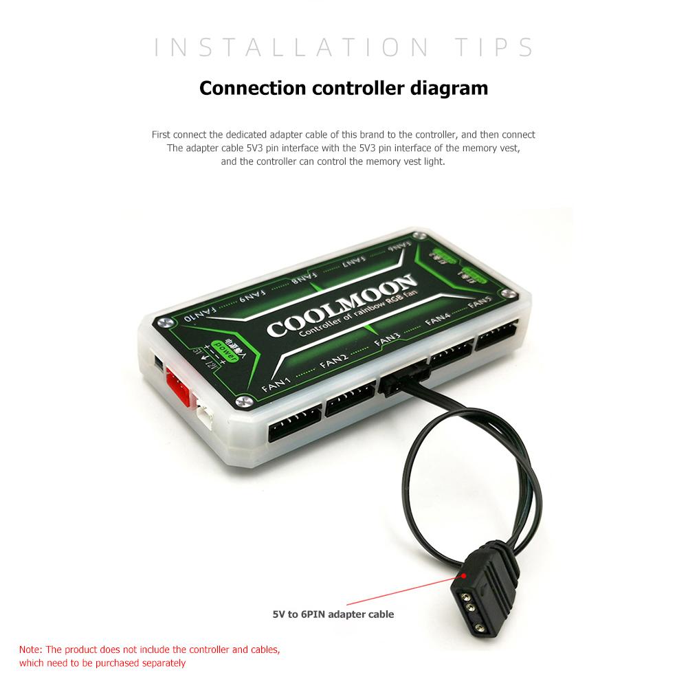 RAM Heat Spreader Addressable RGB Memory Cooler for COOLMOON CR-D134S for Desktop PC Professional Spreader