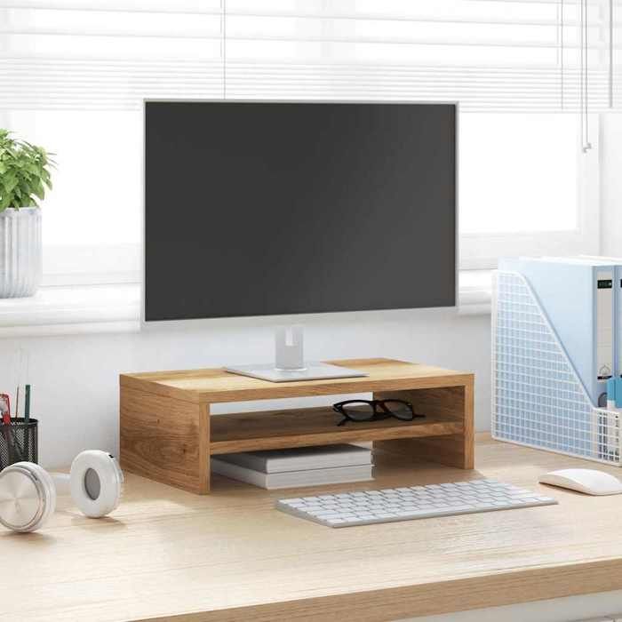VidaXL Monitor Stand Artisan Oak 42x24x13 Cm Engineered Wood, Computer Stand, Keyboard Stand, Stand of 855797
