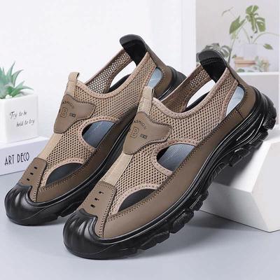 Sandals Men's Large Size New Polyurethane Men's Shoes Hollow Casual Shoes Breathable Shoes Men's Shallow Mouth Comfortable Single Shoes