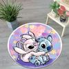 1pz Tappeto Rotondo Love Stitch - Antiscivolo, Lavabile in Lavatrice in Poliestere per Arredamento Soggiorno & Camera da Letto