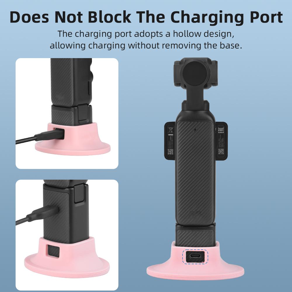 BRDRC For DJI Osmo Pocket 3 Silicone Mount Base Non Slip Desktop Camera Holder