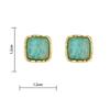 French Natural Stone Earrings & Necklace Set - Chic Sugar Cube Design