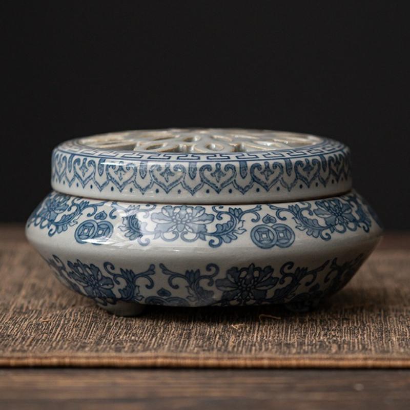 Multifunction Incense Coil Burner Ancient Clay Ceramic Crafts Incense Ornaments Reverse Flow Incense Burner Home Decor