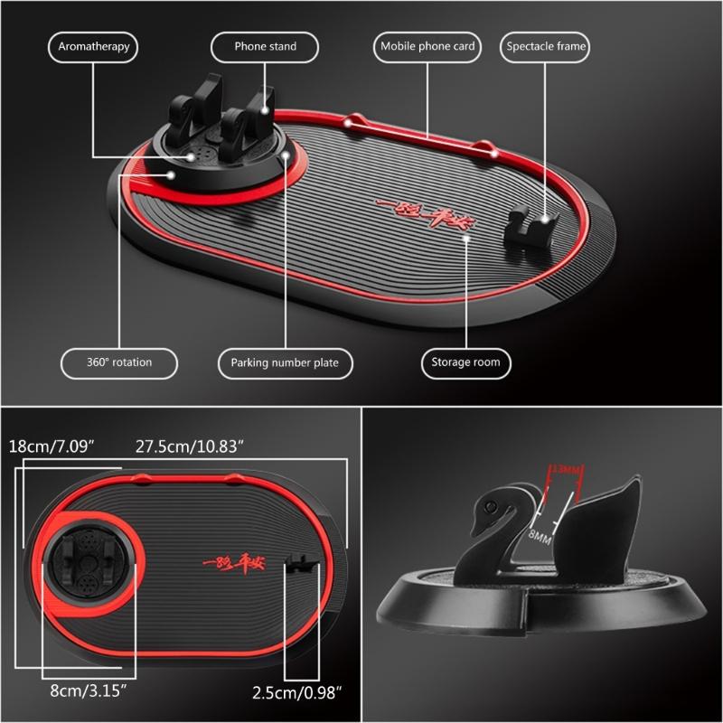 Multifunctional Phone Holder Non Slip Sticky Anti Slide Mount Silicone Dashboard Car Pad Mat Navigation Storage Cushion