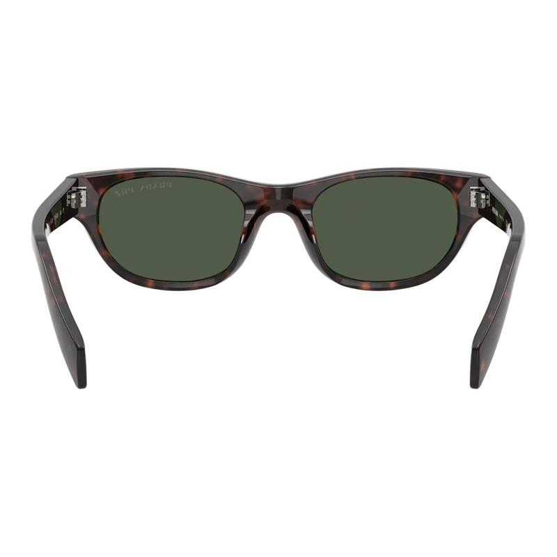 Prada Signature Series Retro Simple Design Acetate Cat Eye Sunglasses Women's Havana Color