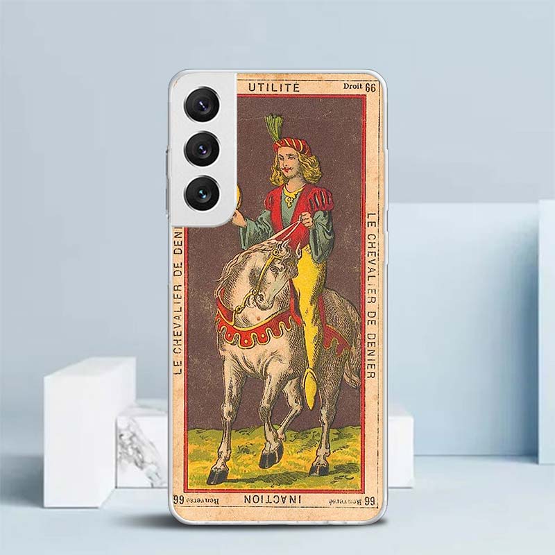Tarot Cards Reading Art Soft Cover for Samsung Galaxy S25 Edge S26 S24 S23 Ultra Phone Case S22 S21 Plus S20 FE Print Pattern Sh
