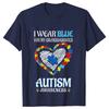 Men's T-shirts Autism Awareness Clothing Autism Family Blue Shirt Short Sleeve Tshirts Unisex Autism Matching T Shirt Clothes