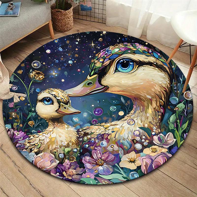 

Colorfulanimal Round Area Rug,Carpet Rug for Living Room Bedroom Sofa Playroom Decor,Non-slip Floor Mat 80cmx80cm