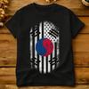 Korean American Flag Korea And Usa Design Tshirt Summer South Korea Cotton T Shirts For Unisex Print Tshirt Short Sleeves Clothes