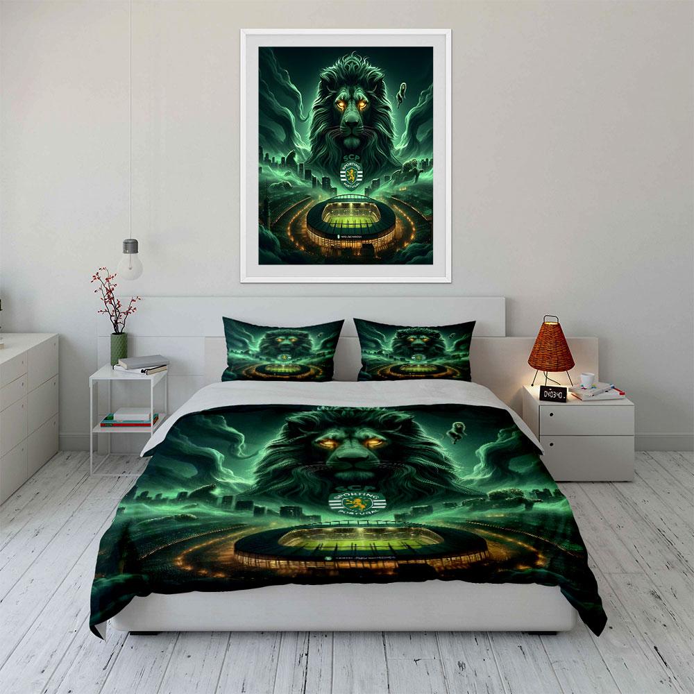 Lion, Stadium, Sporting Portugal. Bedding Sets Duvet Cover Sets Duvet Covers Pillowcases(1 * Duvet Cover 2 * Pillowcases Without Duvet Insert)