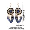 1 Pair Vintage Dangle Earrings for Women Court Style Artificial Zircon Inlay Tassel Earrings Daily Wear Party Decors Versatile