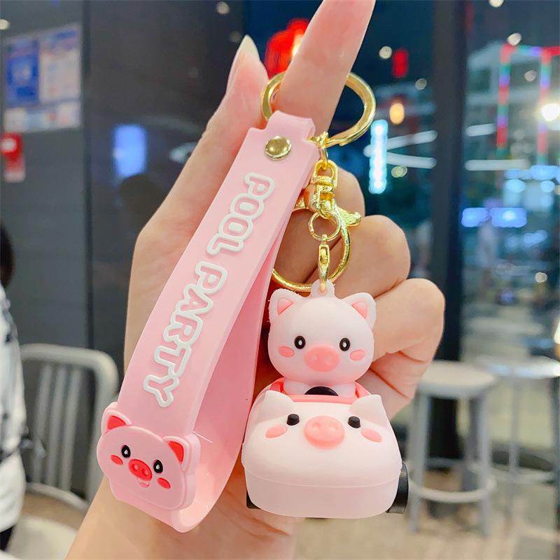 Cute Creative Children's Toys Exquisite Pull Back Car Keychain Bag Pendant
