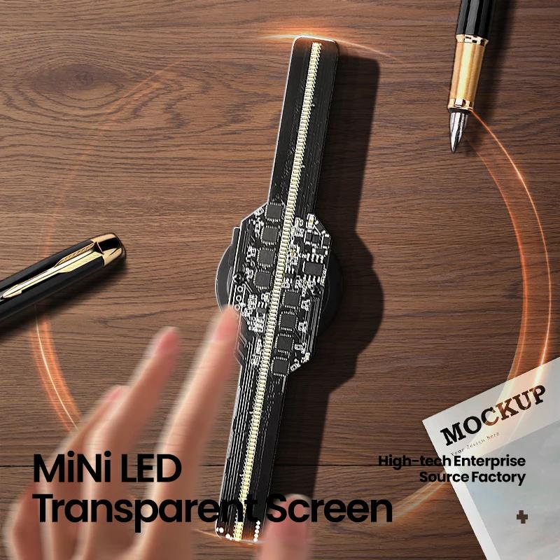 

Custom Logo Products Transparent Led Display Mini 3d Hologram Fan Projector Halloween Christmas Hologram Display 14CM