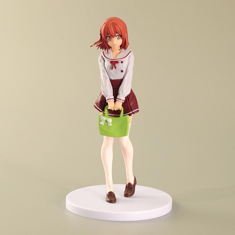 18CM Anime Rental Girlfriend Figure Mizuhara Chizuru Red Dress Standing Asami Nanami Model PVC Cute Doll Collection Girls Toys