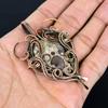 Crocodile Jasper 999 Copper Wire Wrapped Pendant, Handmade Gemstone Jewelry Pendant Gift For Birthday
