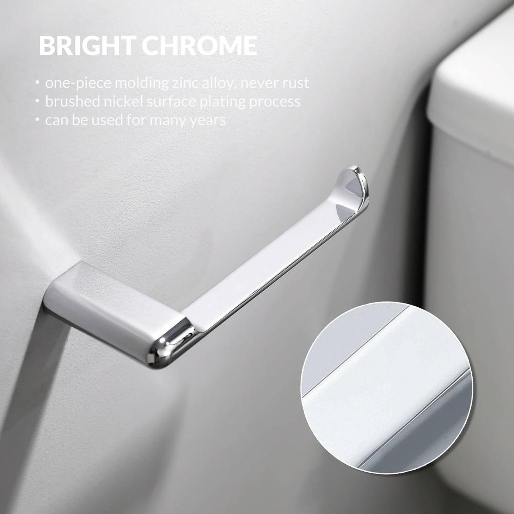 simpletome Wall-Mounted Toilet Paper Holder, Rust-Resistant Stainless Steel with Drilling Installation, Modern Minimalist Design (Chrome Plated)
