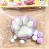 Cute Cat Paw Soft  Toy,  Squishy Toy with Shiny Confetti  Heart Details, Mixed Gentle Colors, Ideal for Easter Egg Basket Fille