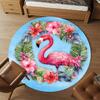 1pc Flamingo Flowers Round Chair Mat Area Rug - Non-Slip, Floor Mat for Office, Bedroom, and Indoor Decor C1125258