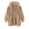 Men Fleece Hooded Jacket Winter Warm Zip Up Sweatshirt Soft Breathable Coat Casual Outerwear