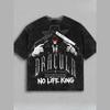 Retro Harajuku Hellsing Alucard T-Shirt Vintage Gewaschenes Oversized T-Shirt Kurzarm 100% Baumwolle T-Shirts Oberteile Herren Damen Kleidung