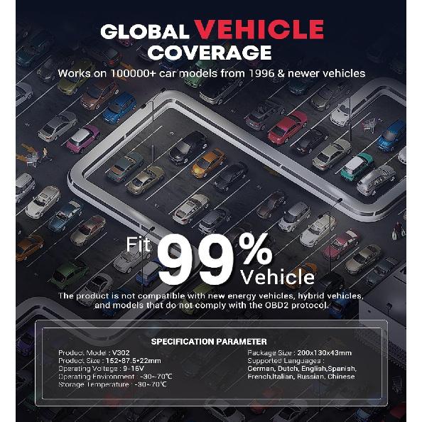 Obd2 Scanner With Battery Tester Enhanced Fixd Car Diagnostic Tool Code Reader For Cars And Trucks Check Engine Light Reader Clears Vehicle Error