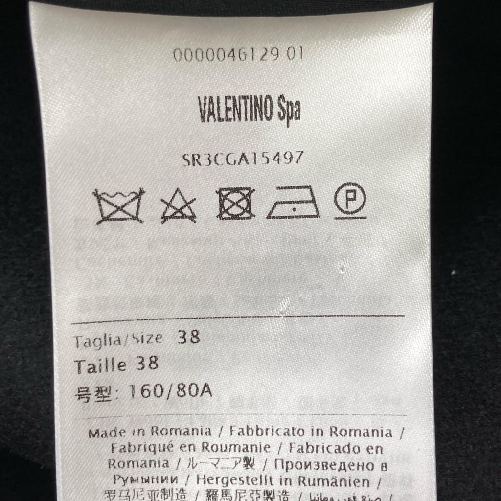 RED VALENTINO Black Wave Cut Double Breasted Poncho Coat coat 38 blackUsed