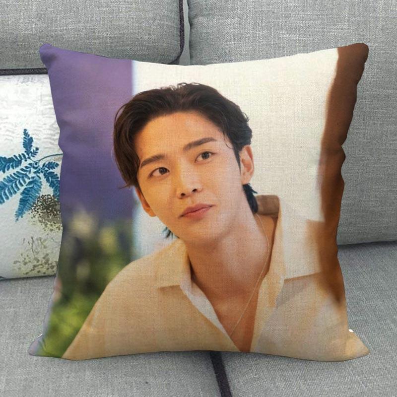 Custom ROWOON Pillowcase Wedding Decorative Cotton Linen Pillow Case For Home PillowCover 45X45(One Sides)