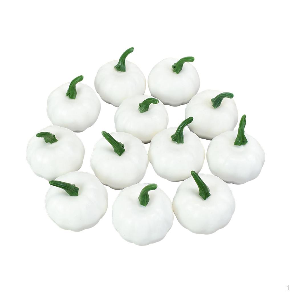12 Assorted Foam Pumpkins for Halloween and Fall Decor