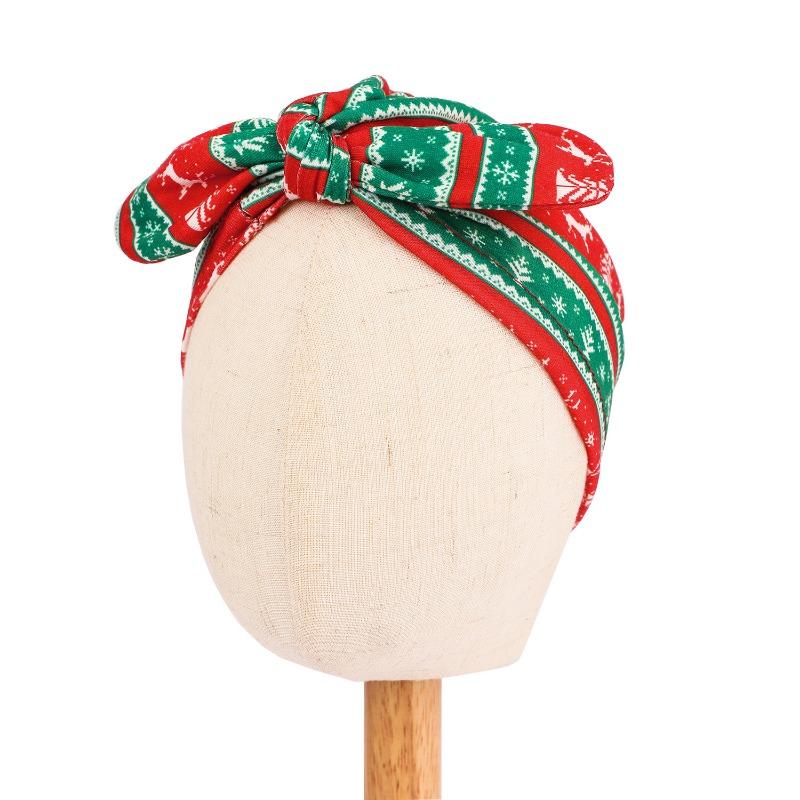 Christmas style children's hat bow baby headscarf hat baby decorative hat