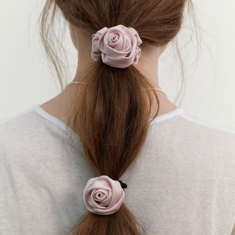 LOVE ME MONSTER Satynowa Różowa Gumka do Włosów (L241MHA080)