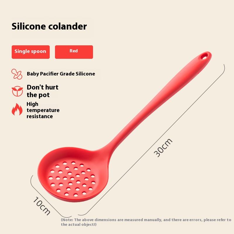 Set di Utensili da Cucina in Silicone per Alimenti Resistenti al Calore Utensili da Cucina Stoviglie Cucchiaio Spatola Cucchiaio Forato Spatola per Friggere