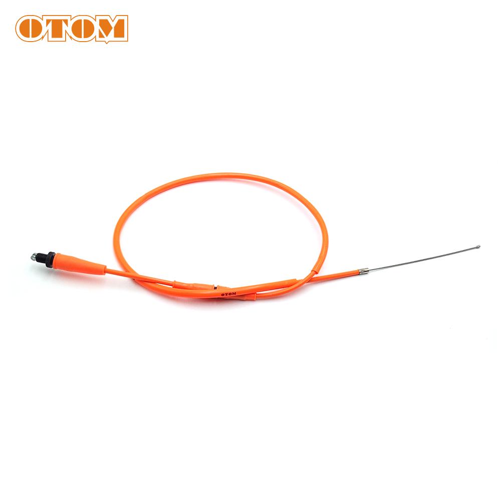 OTOM 1095mm Throttle Cable Stainless Steel Straight Head Motorcycle Accelerator Throttle Grip Cable Line Carburet Wire Universal оранжевый