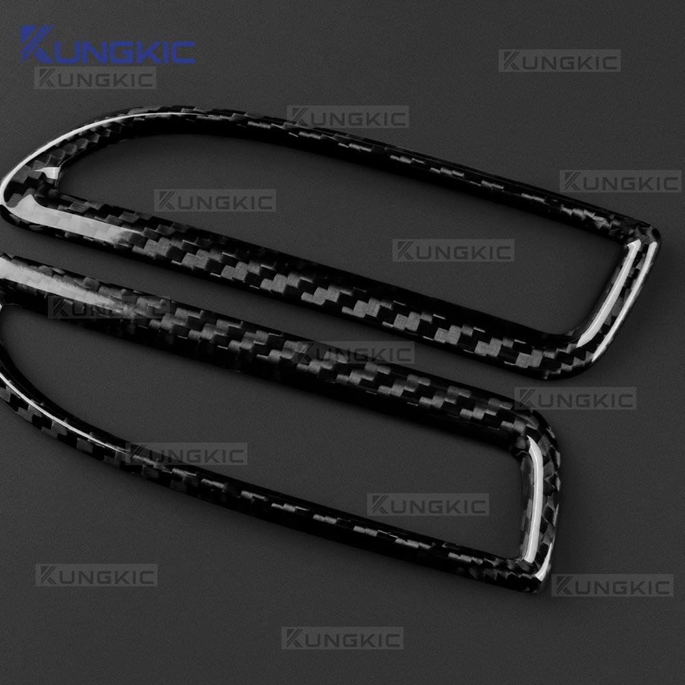 Real Hard Carbon Fiber Sticker For Abarth 595 695 2017 2018 2019 2020 2025 2025 2025 2025 Car Rear Side Air Intake Frame 1Pair