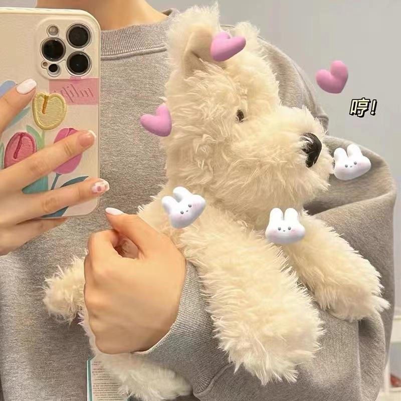 British West Highlands Dog Doll Scribbled Puppy Doll Girl Heart Soothing Doll Simulation Dog Soft Doll