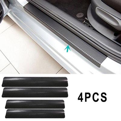 4Pcs/Set Door Sill Stickers Scuff Plate Film Auto Supply Car Carpet Strip Sticker Waterproof Protect Film