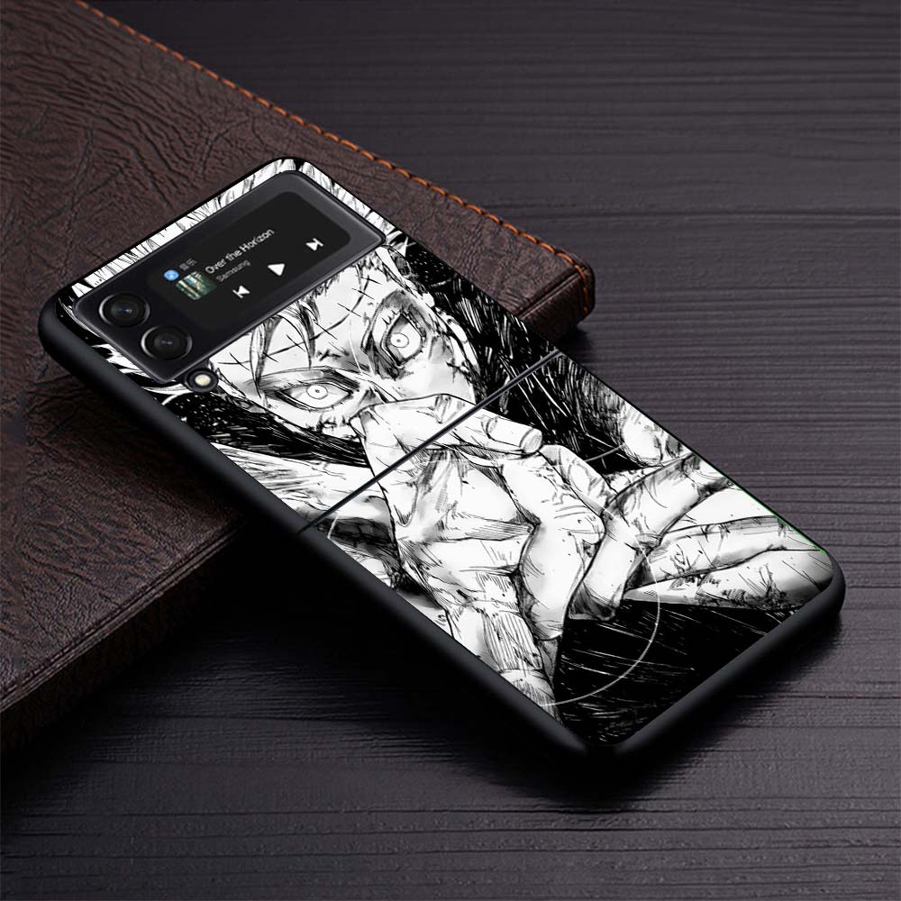 Kaisen J-Jujutsu Gojo Satoru Phone Case For Samsung Galaxy Z Flip3 Flip4 Flip5 Flip6 Flip7 For Z Flip 7 6 5 4 3 5G Hard Folding